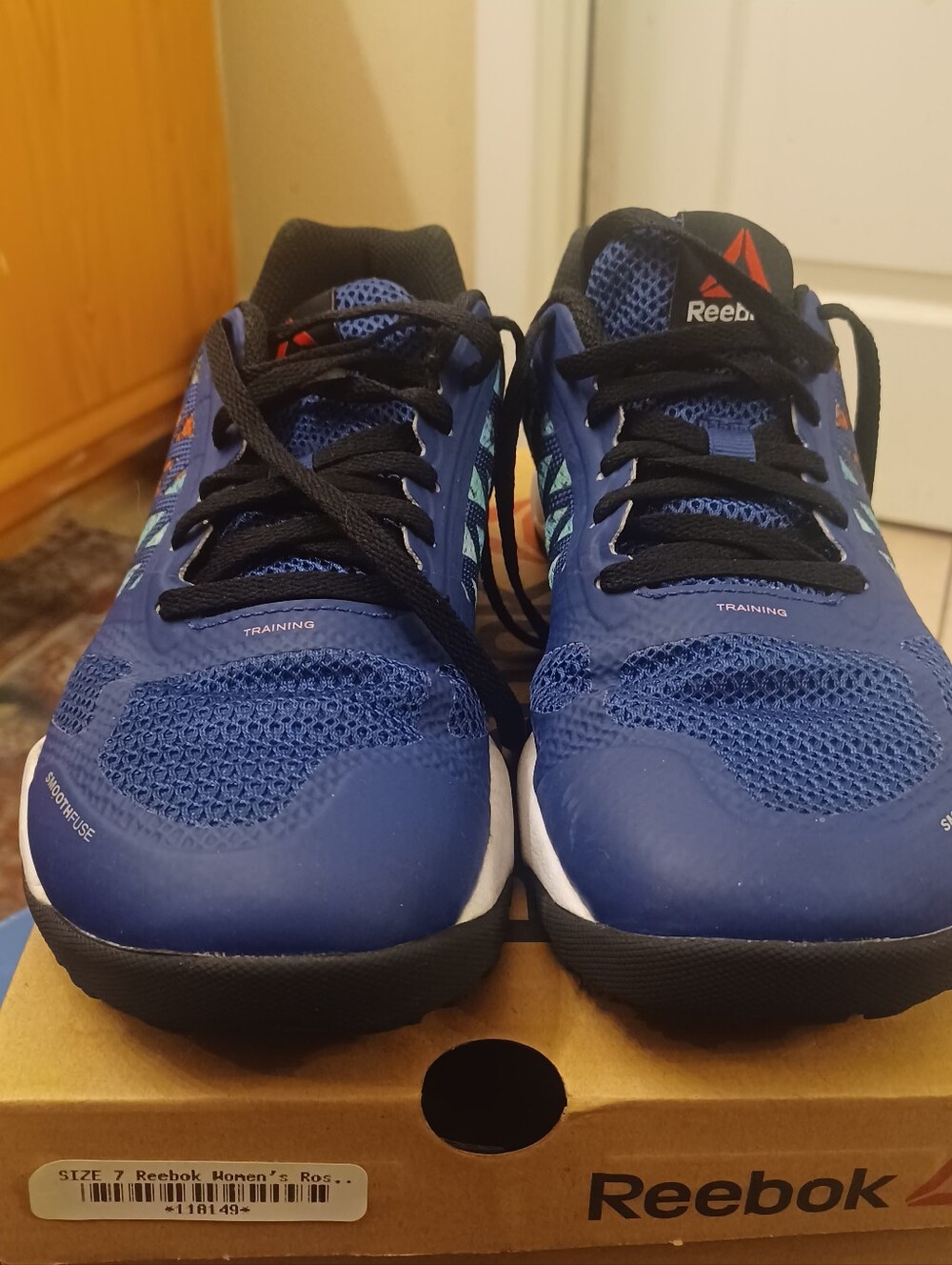 Reebok Smoothfuse Nanoweb Blue and Black Women's Training Shoes